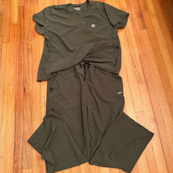 Carhartt Force Essentials Unisex V-Neck  Scrub Top and pants Size 2XL (j5) - Picture 1 of 14